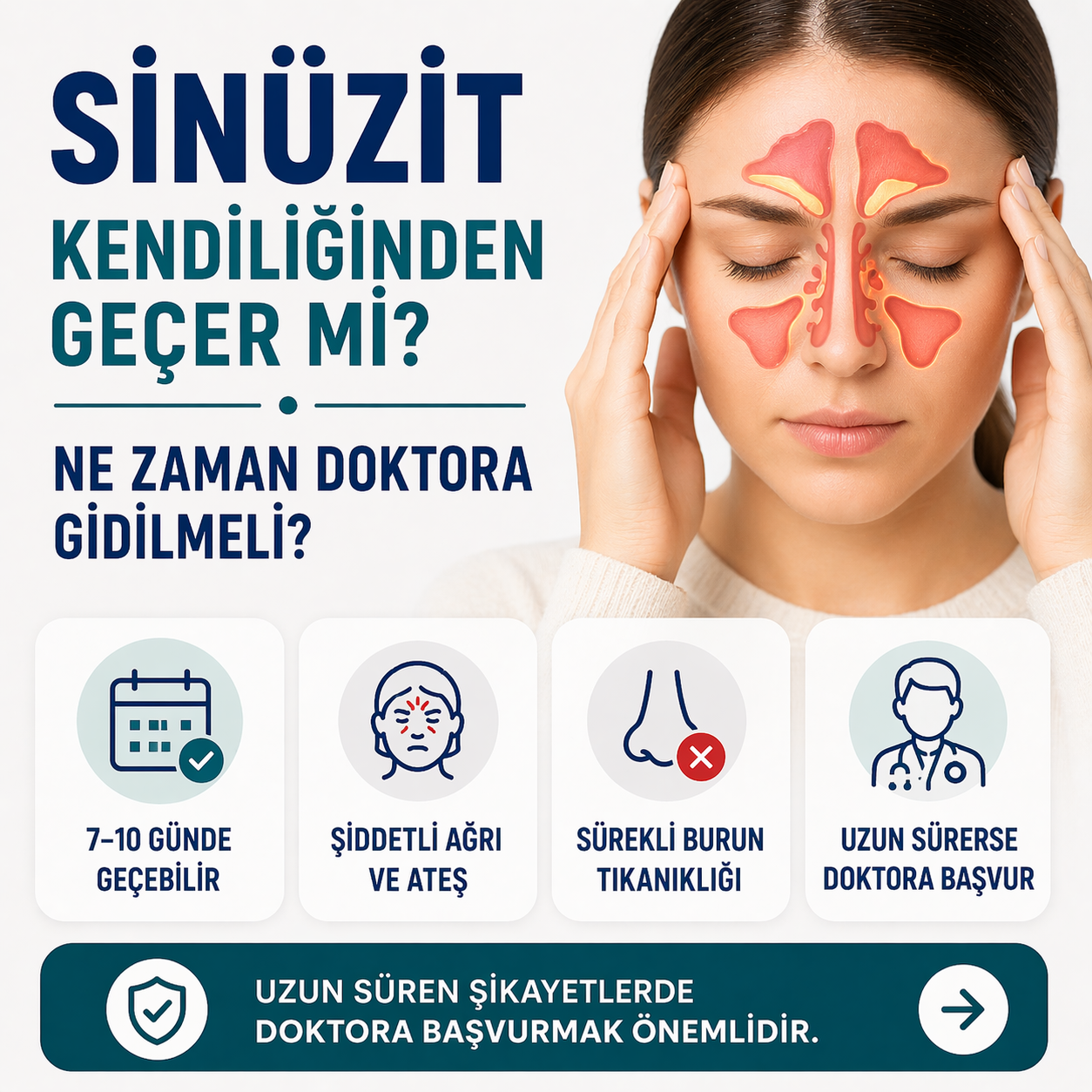 Sinüzit Kendiliğinden Geçer mi? Ne Zaman Doktora Gidilmeli? 